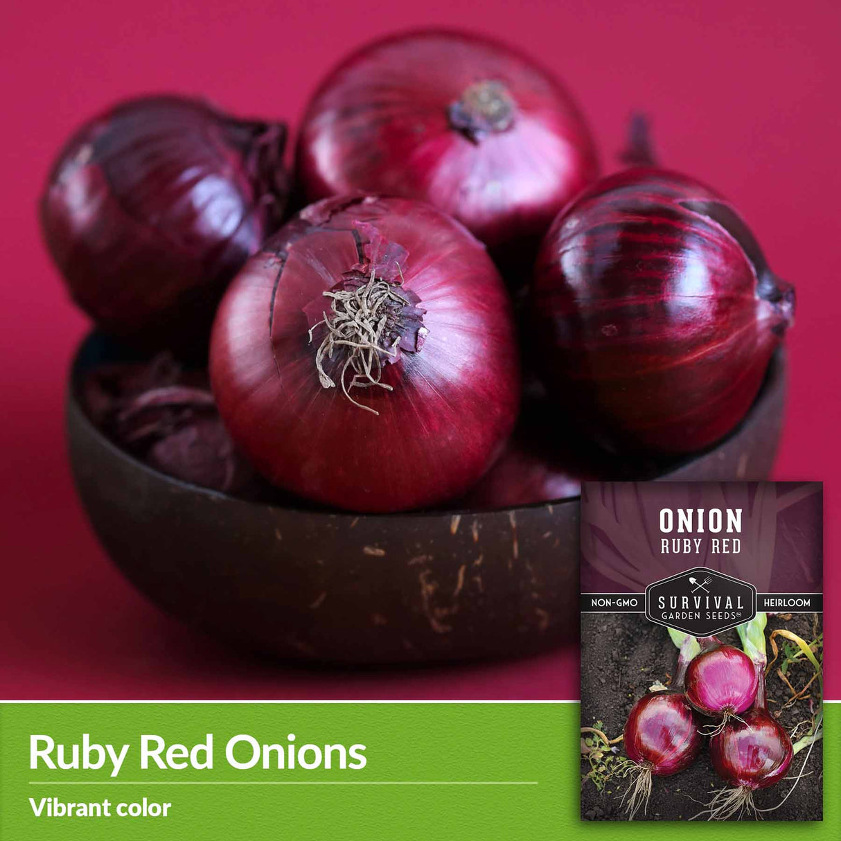 Ruby Red Onions - vibrant color