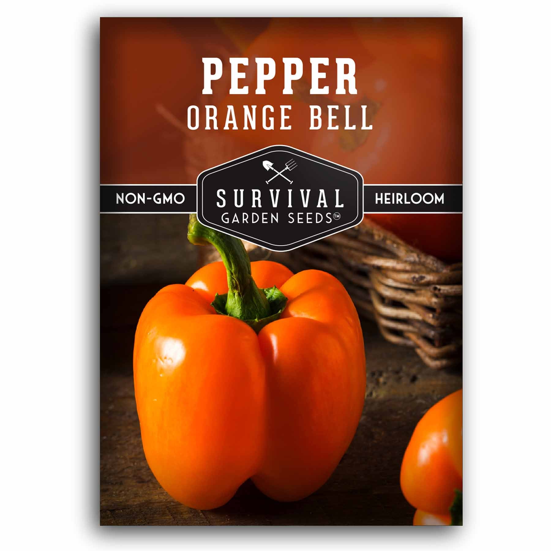 1 packet of Orange Bell Pepper seeds