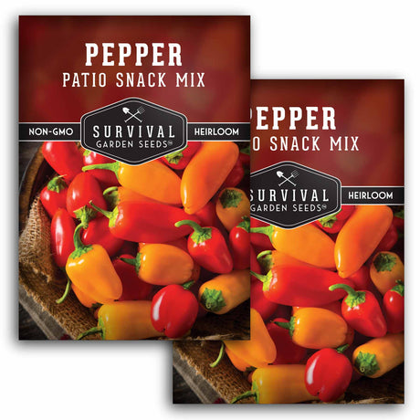 2 packets of Patio Snack Mix pepper seeds