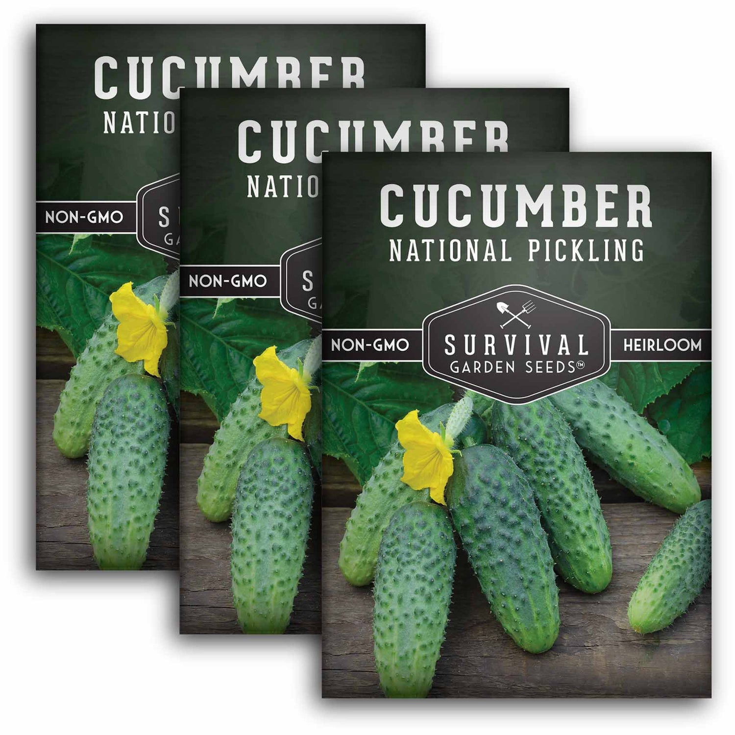 3 Packets of National Pickling Cucumber seeds