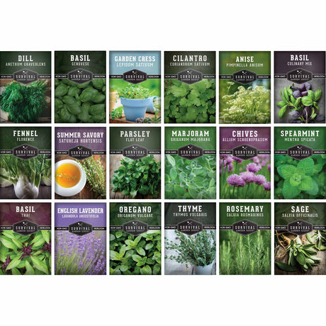 18 Culinary Herb Seed Packets