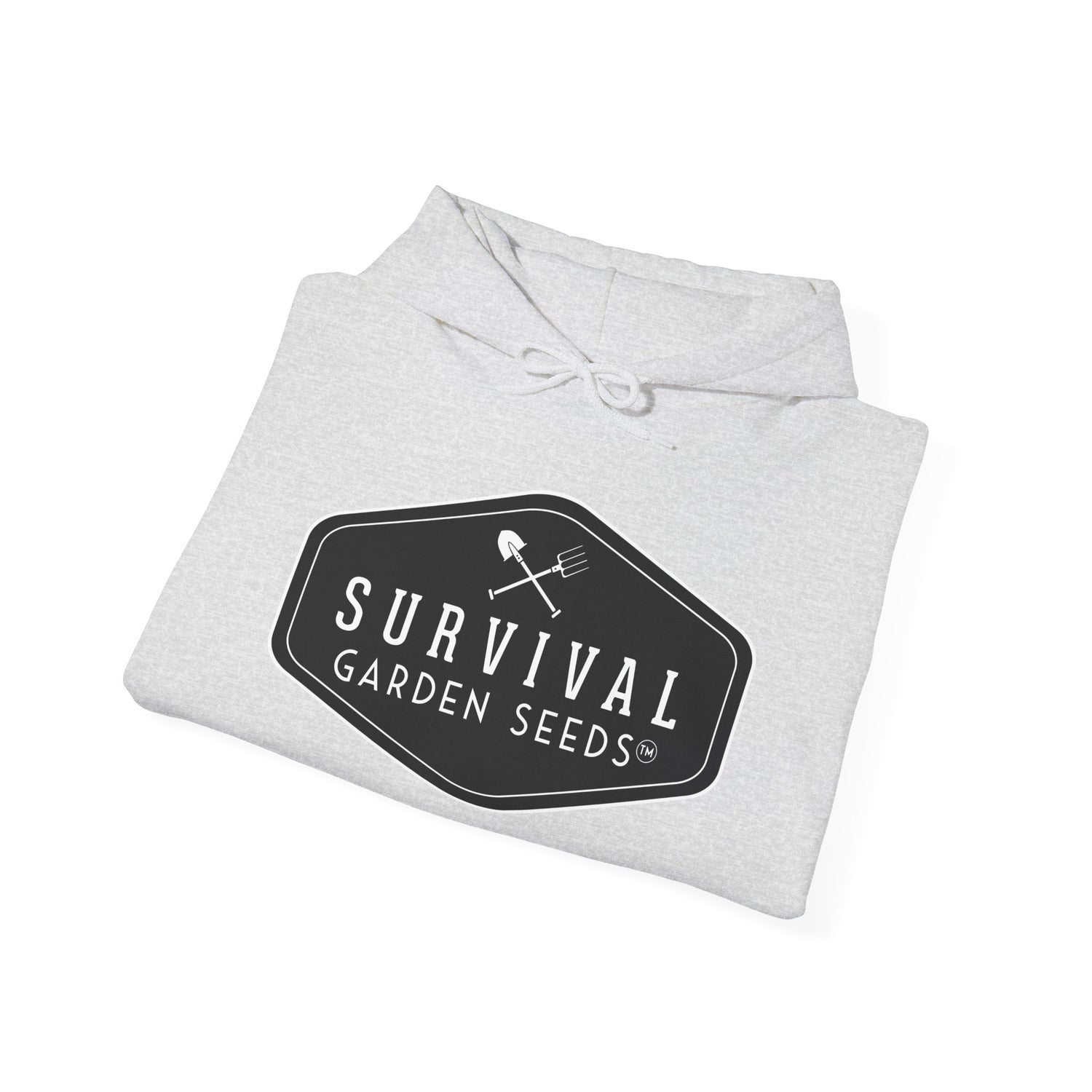 Survival Garden Seeds Unisex Hoodie - folded - Ash