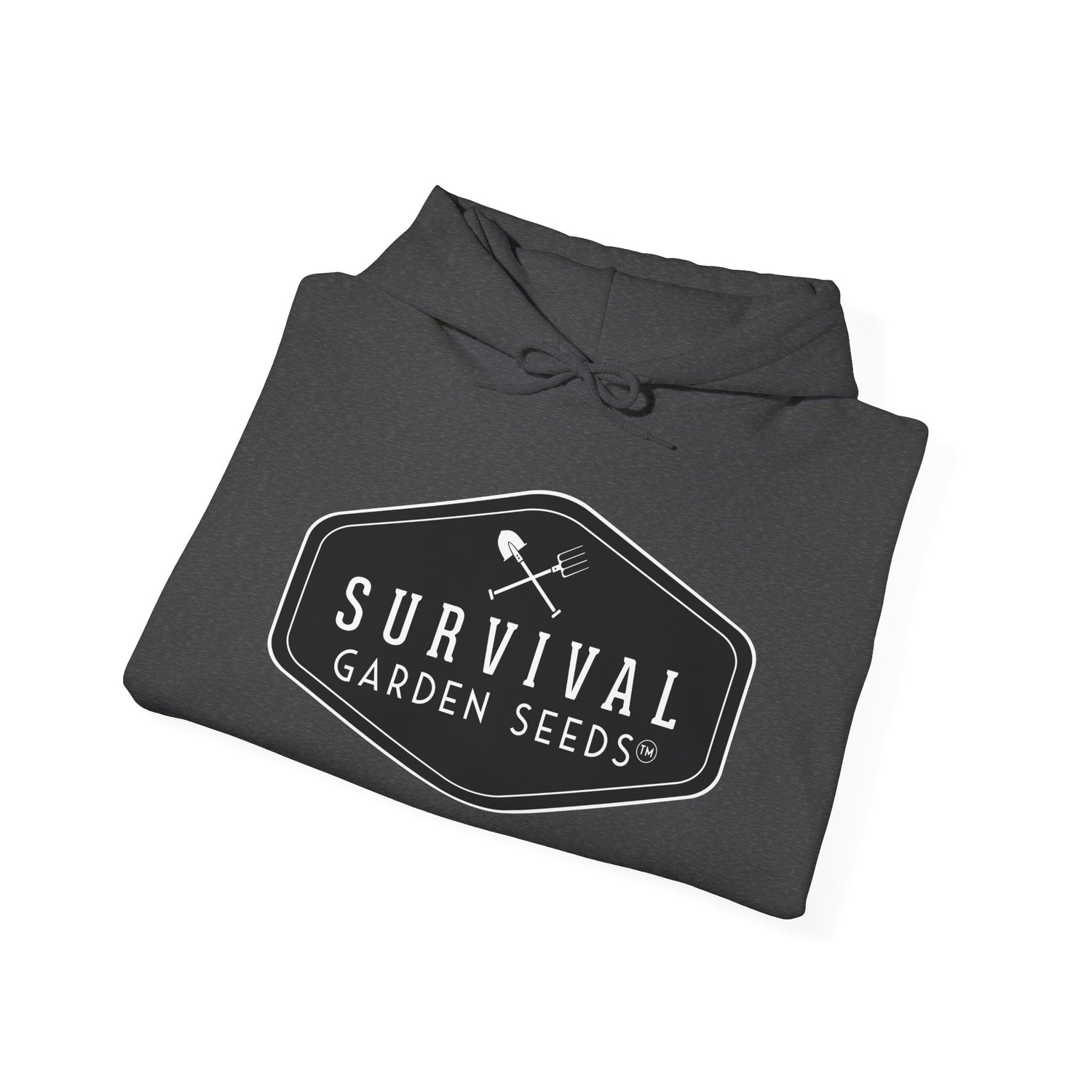 Survival Garden Seeds Unisex Hoodie - folded - Dark Heather
