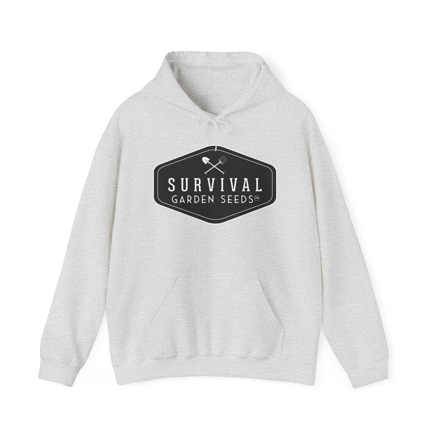 Survival Garden Seeds Unisex Hoodie - front- Ash