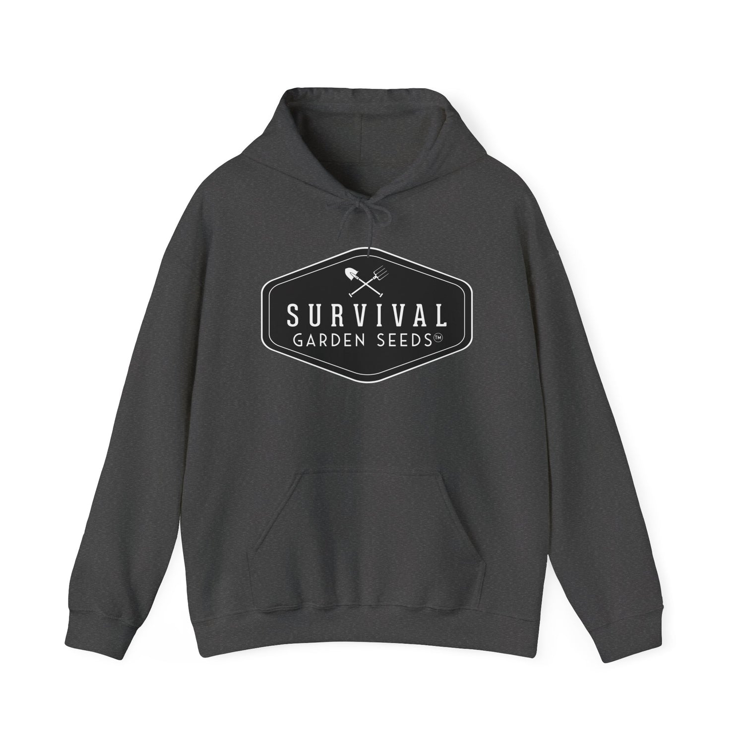 Survival Garden Seeds Unisex Hoodie - front - Dark Heather