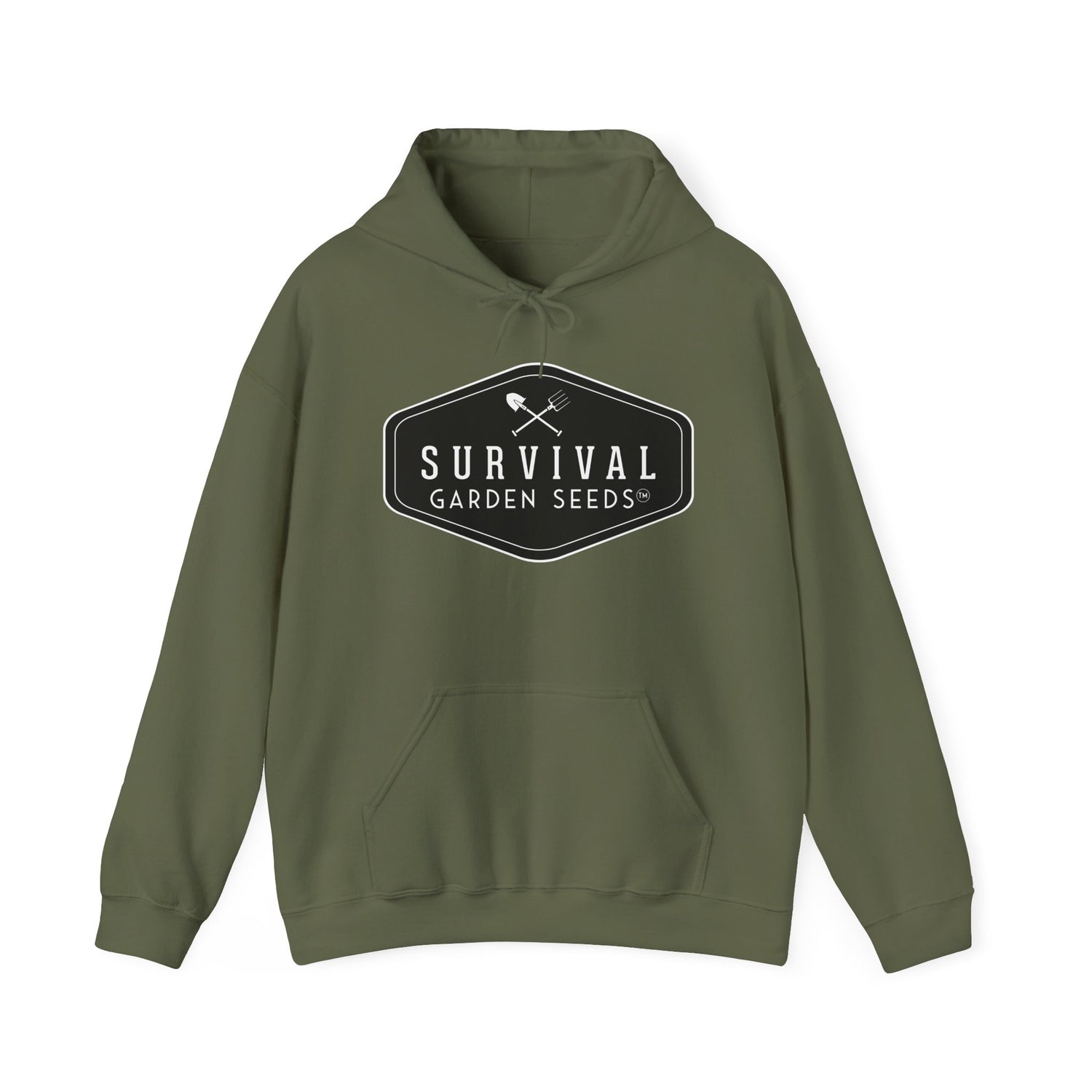 Survival Garden Seeds Unisex Hoodie - front - Military Green