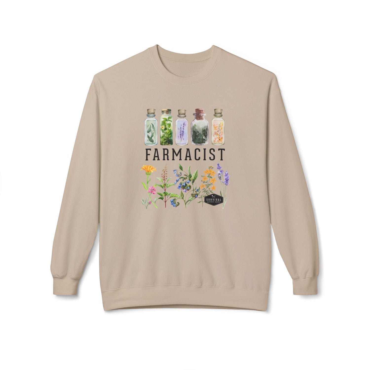 Unisex Sweatshirt - Farmacist - front - Sand