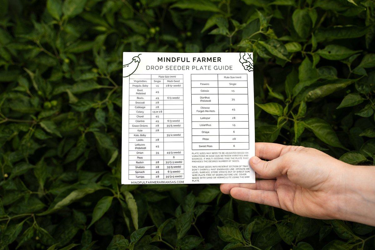 Drop seeder plate guide