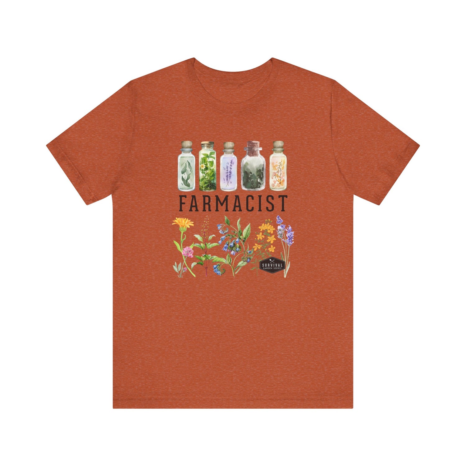 Unisex Cotton Tee - Farmacist - front - Heather Autumn