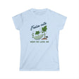 Women's Tee - Feelin Cute- Front - Light Blue