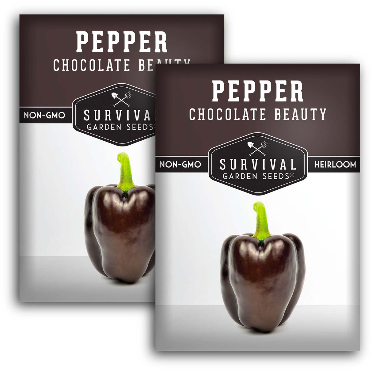 Chocolate Beauty Pepper Seeds – Heirloom Non-GMO Sweet Brown Bell Peppers for Garden & Container Growing