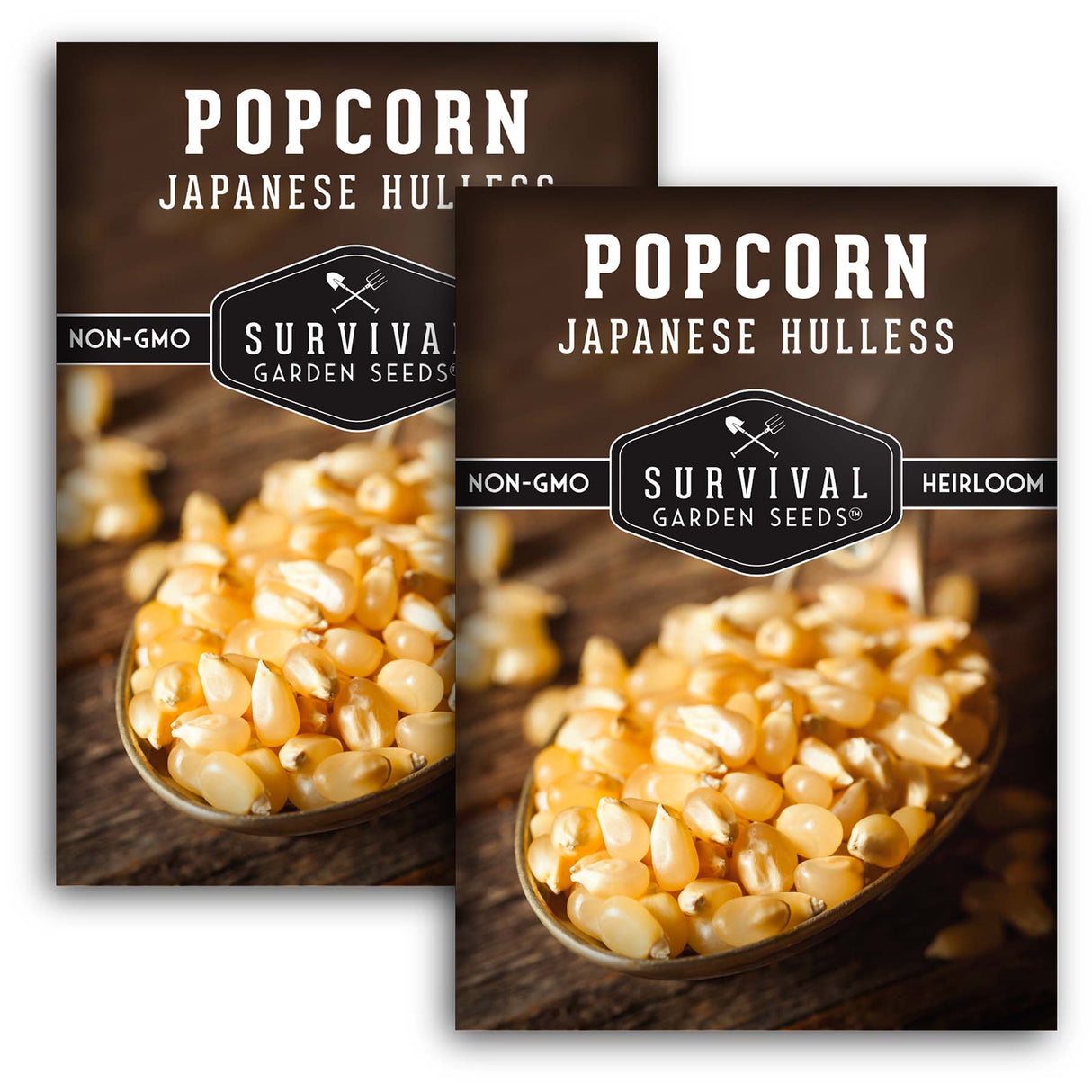 Japanese Hulless Popcorn Seeds – Dwarf, Tender White Popping Corn with Minimal Hulls and Heavy Yields