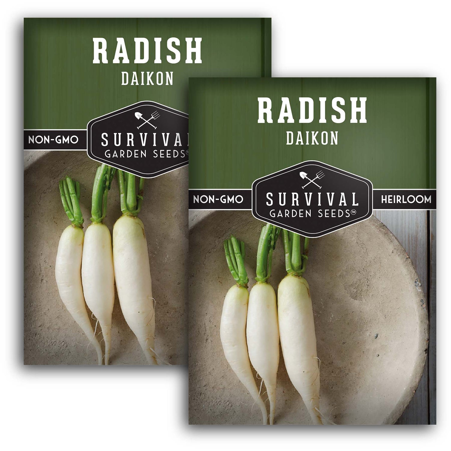 Daikon Radish Seeds for Planting – Heirloom White Radish for Spring & Fall Gardens, Pickling, and Soil Improvement