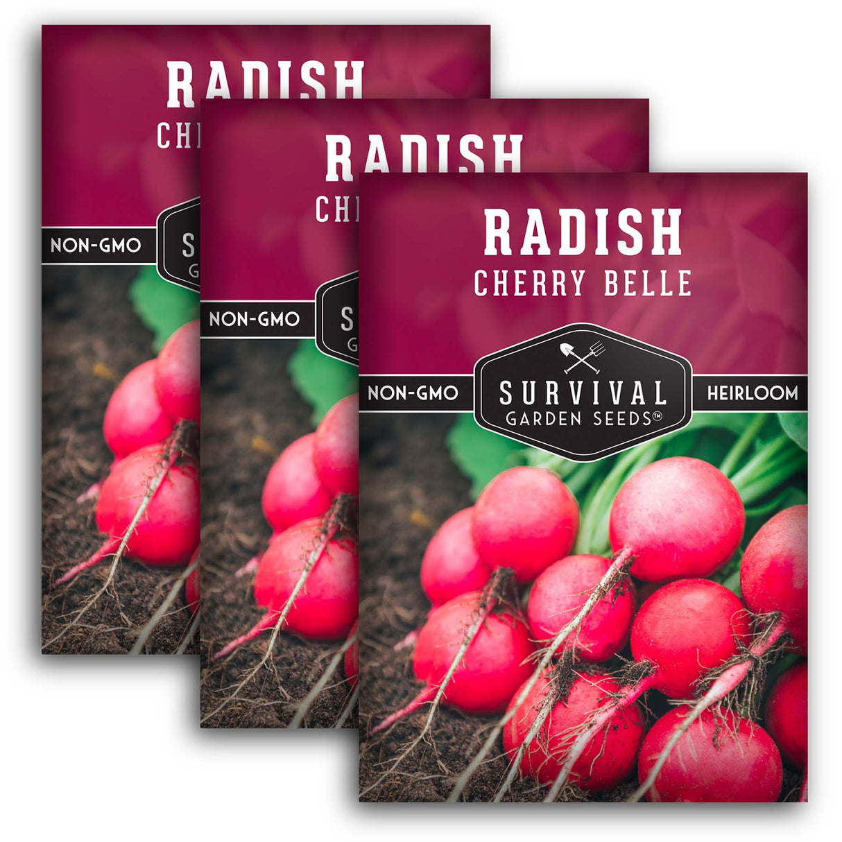 Cherry Belle Radish Seeds – Fast-Growing Heirloom AAS Winner for Crisp, Mild, Cool-Season Harvests