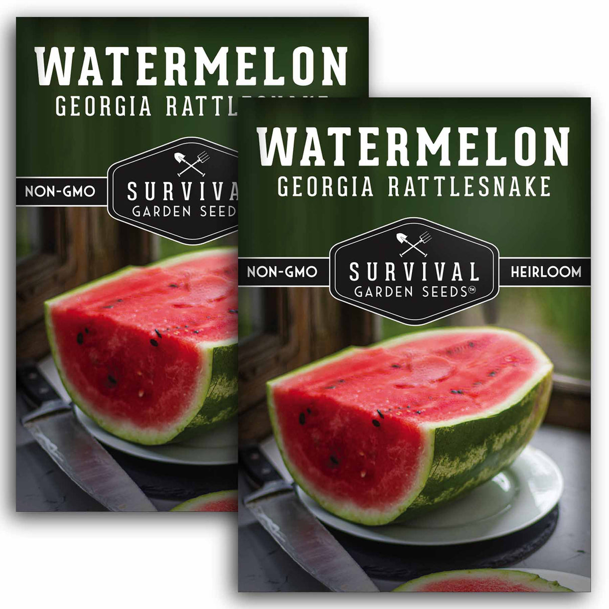 2 packets of Georgia Rattlesnake Watermelon seeds