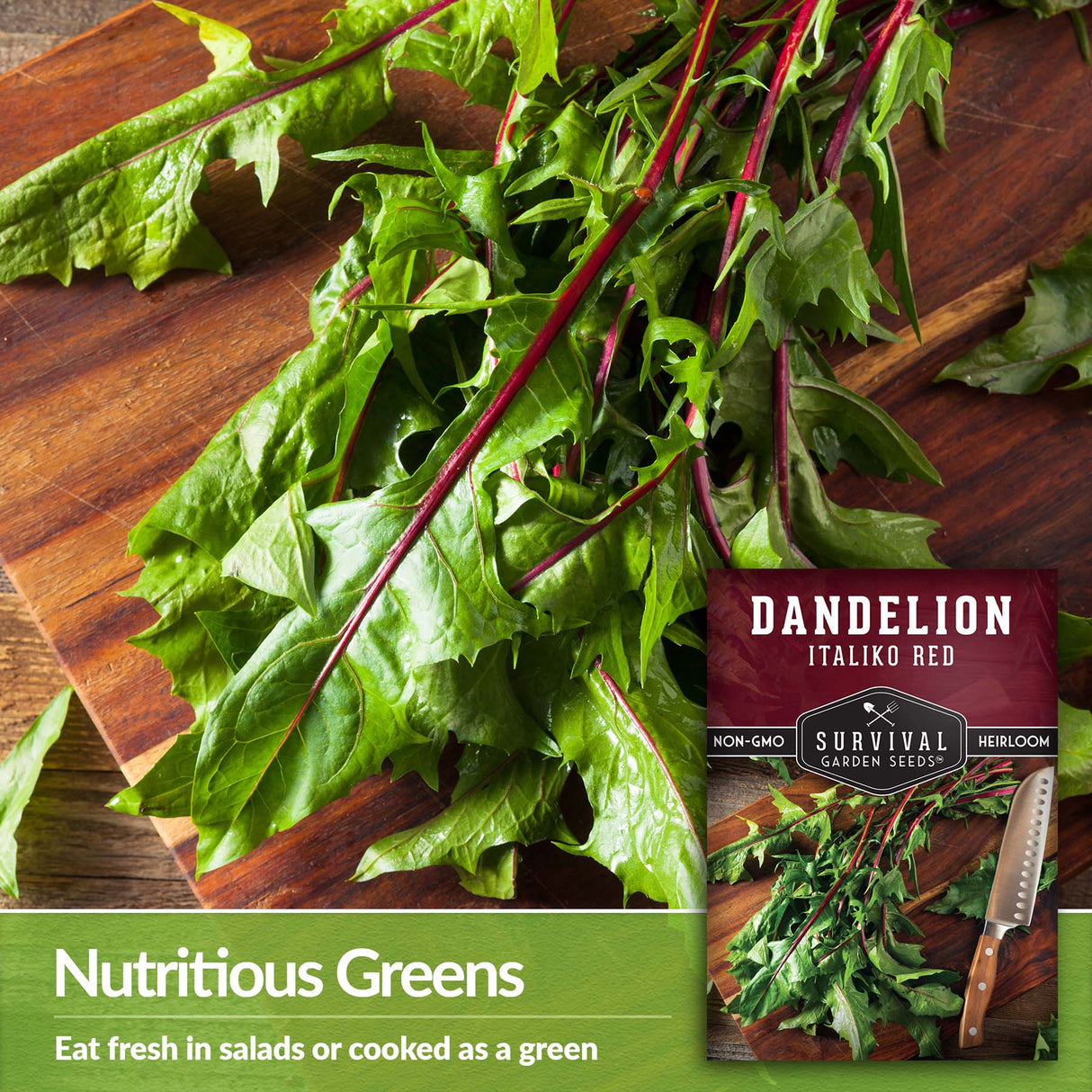 Dandelion can be eaten fresh in salads or cooked as a green