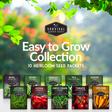 Easy to Grow Heirloom Seed Collection - 10 packets