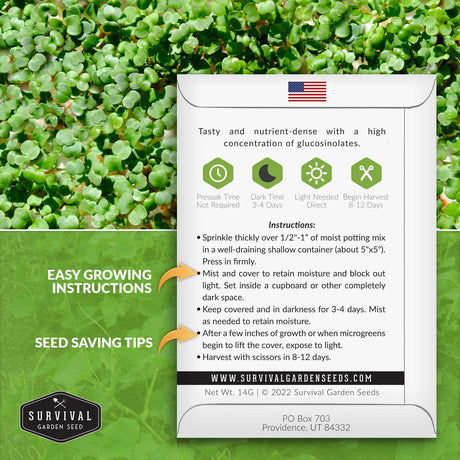 Cabbage microgreens growing instructions