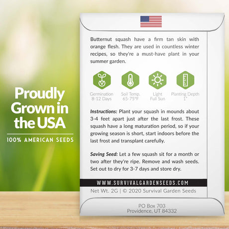Butternut Squash planting instructions