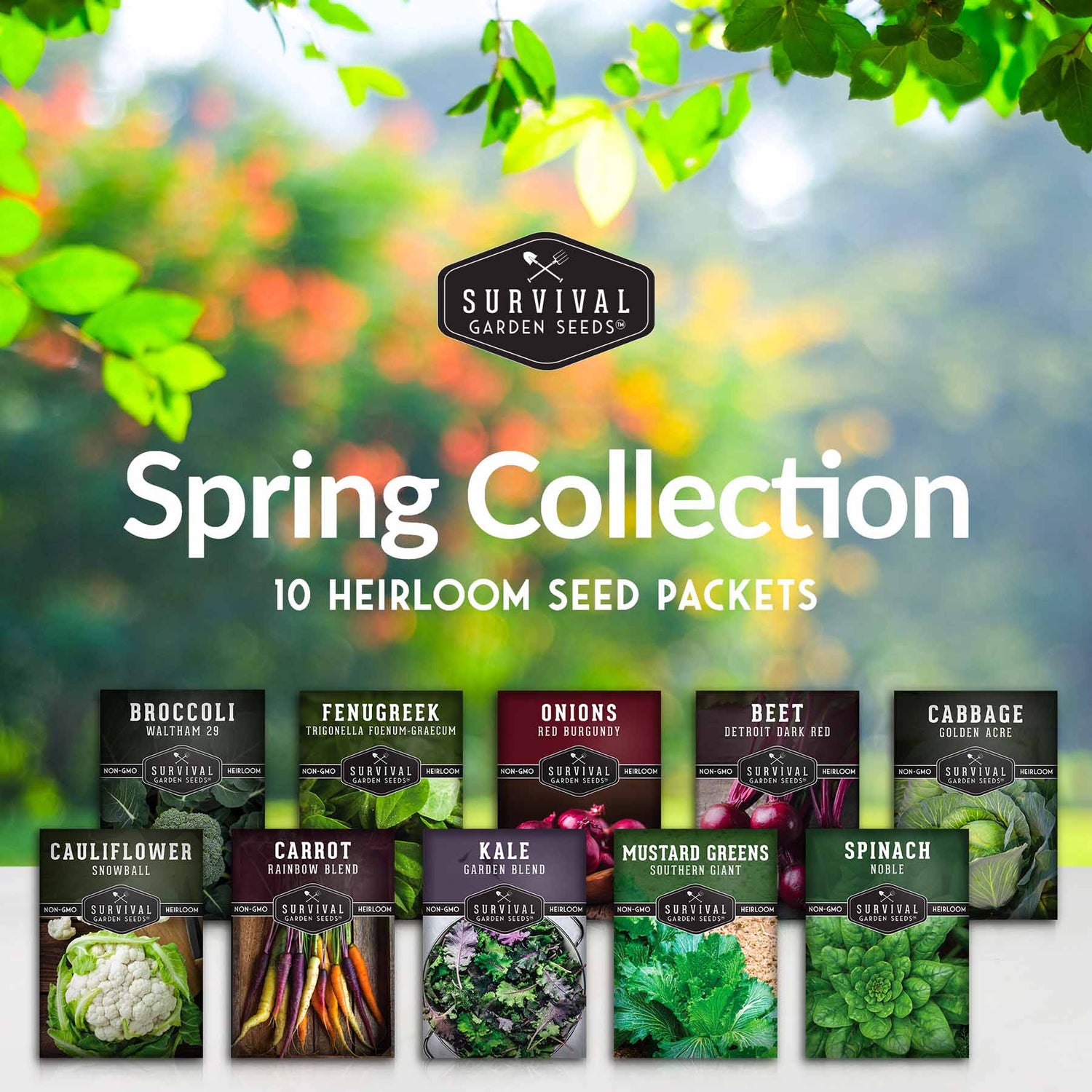 Spring Seed Collection - 10 heirloom seed packets