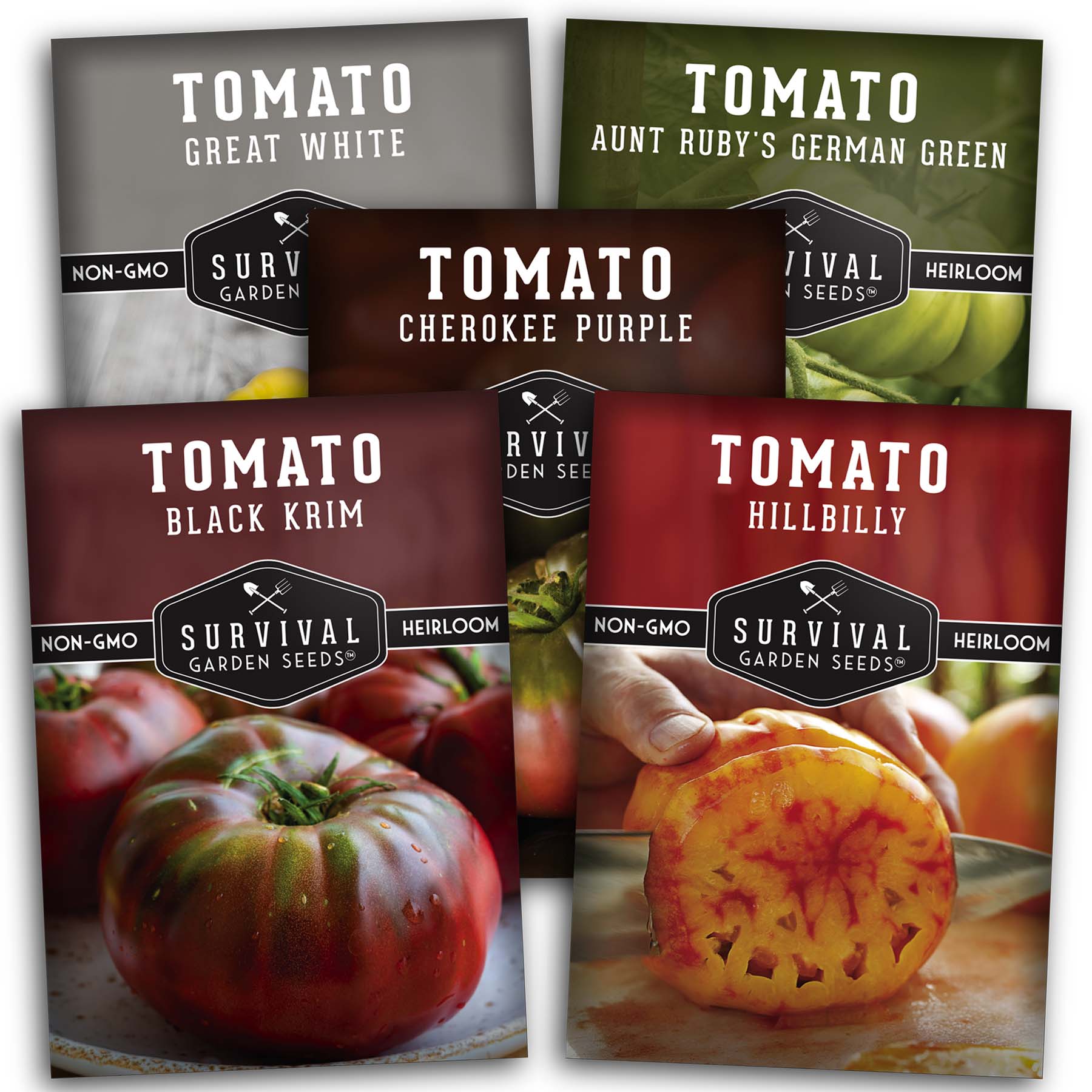Colorful  Tomato heirloom seed collection of 5 varieties