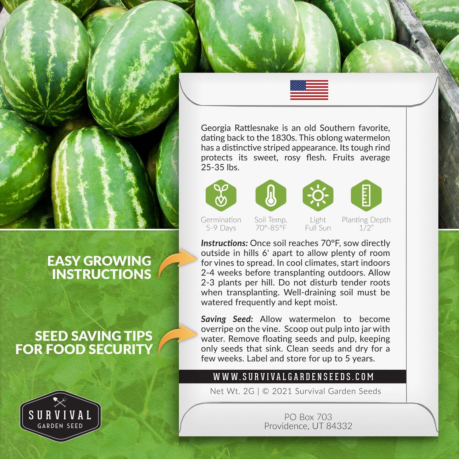Georgia Rattlesnake Watermelon planting instructions