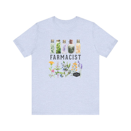 Farmacist Floral Short Sleeve Tee - Unisex Garden Lover Shirt
