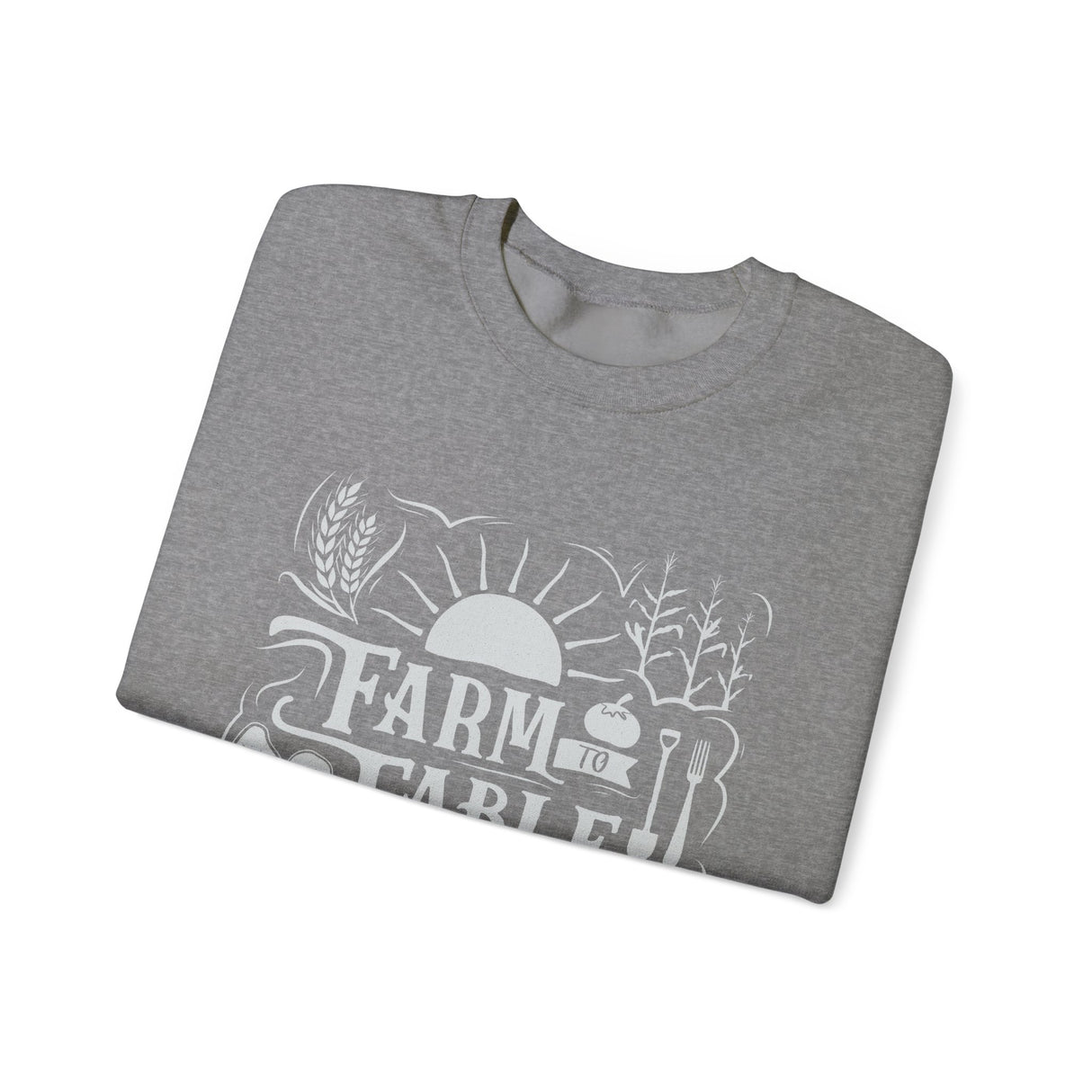 Farm to Table Crewneck Sweatshirt - Cozy Unisex Apparel for Food Lovers