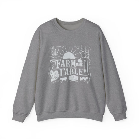 Farm to Table Crewneck Sweatshirt - Cozy Unisex Apparel for Food Lovers