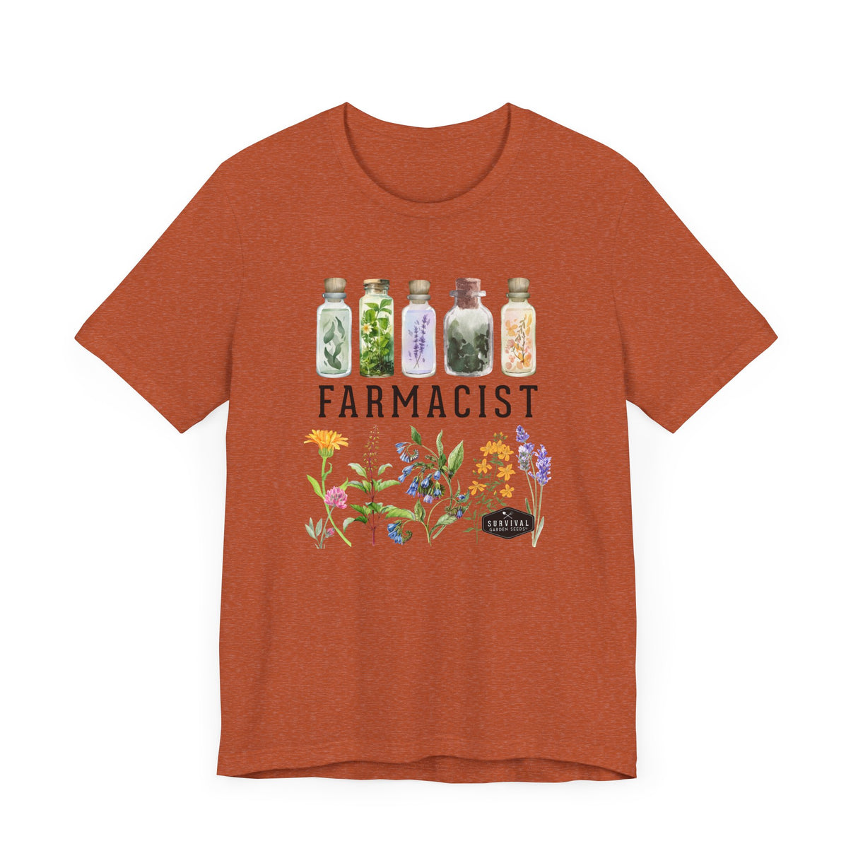 Farmacist Floral Short Sleeve Tee - Unisex Garden Lover Shirt