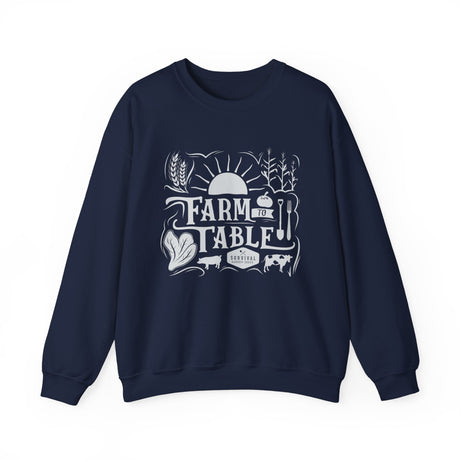Farm to Table Crewneck Sweatshirt - Cozy Unisex Apparel for Food Lovers