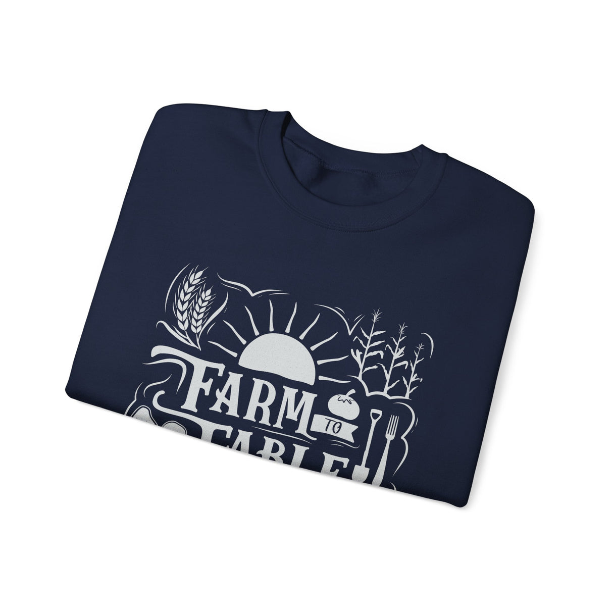 Farm to Table Crewneck Sweatshirt - Cozy Unisex Apparel for Food Lovers