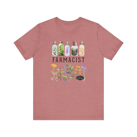 Farmacist Floral Short Sleeve Tee - Unisex Garden Lover Shirt