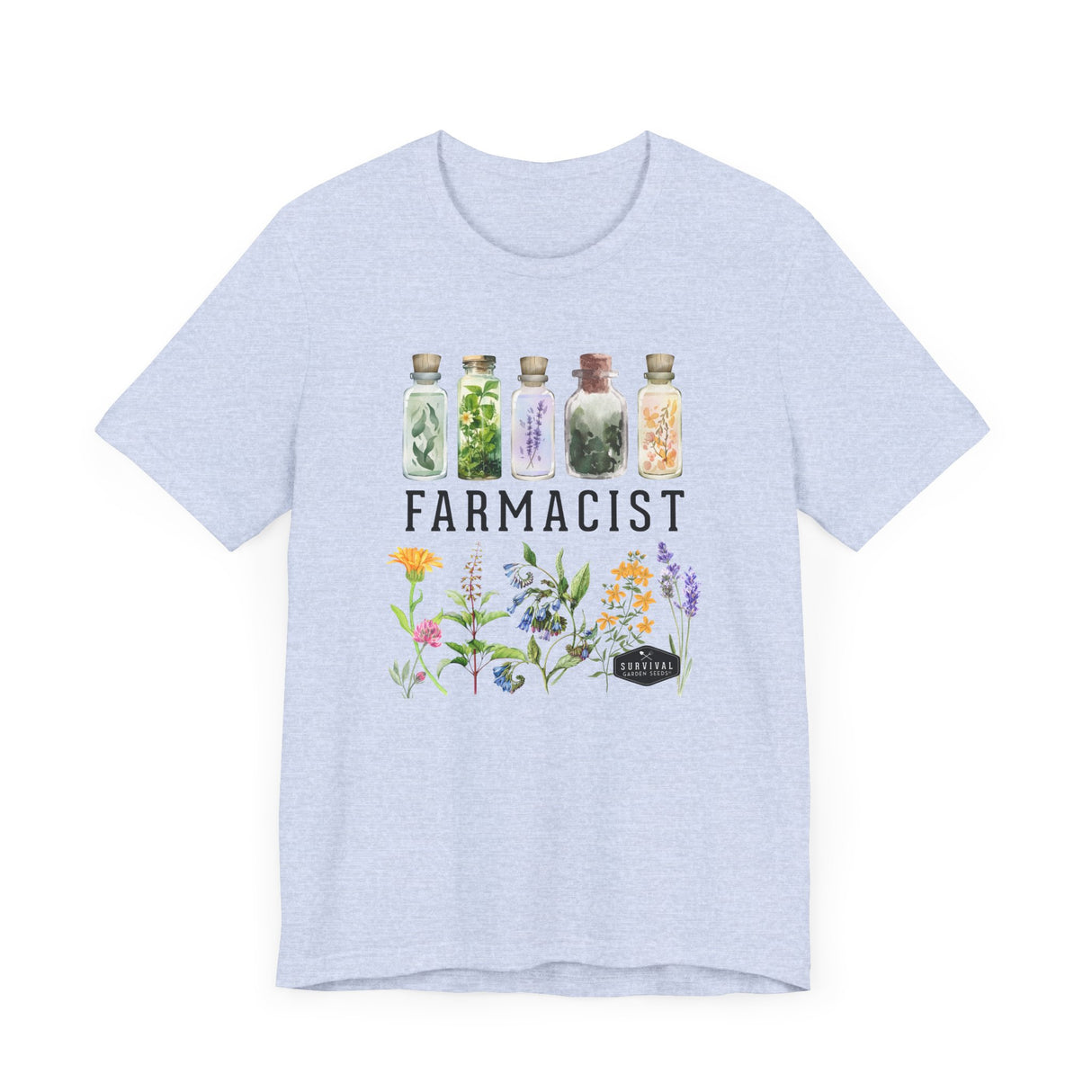 Farmacist Floral Short Sleeve Tee - Unisex Garden Lover Shirt
