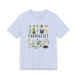 Farmacist Floral Short Sleeve Tee - Unisex Garden Lover Shirt