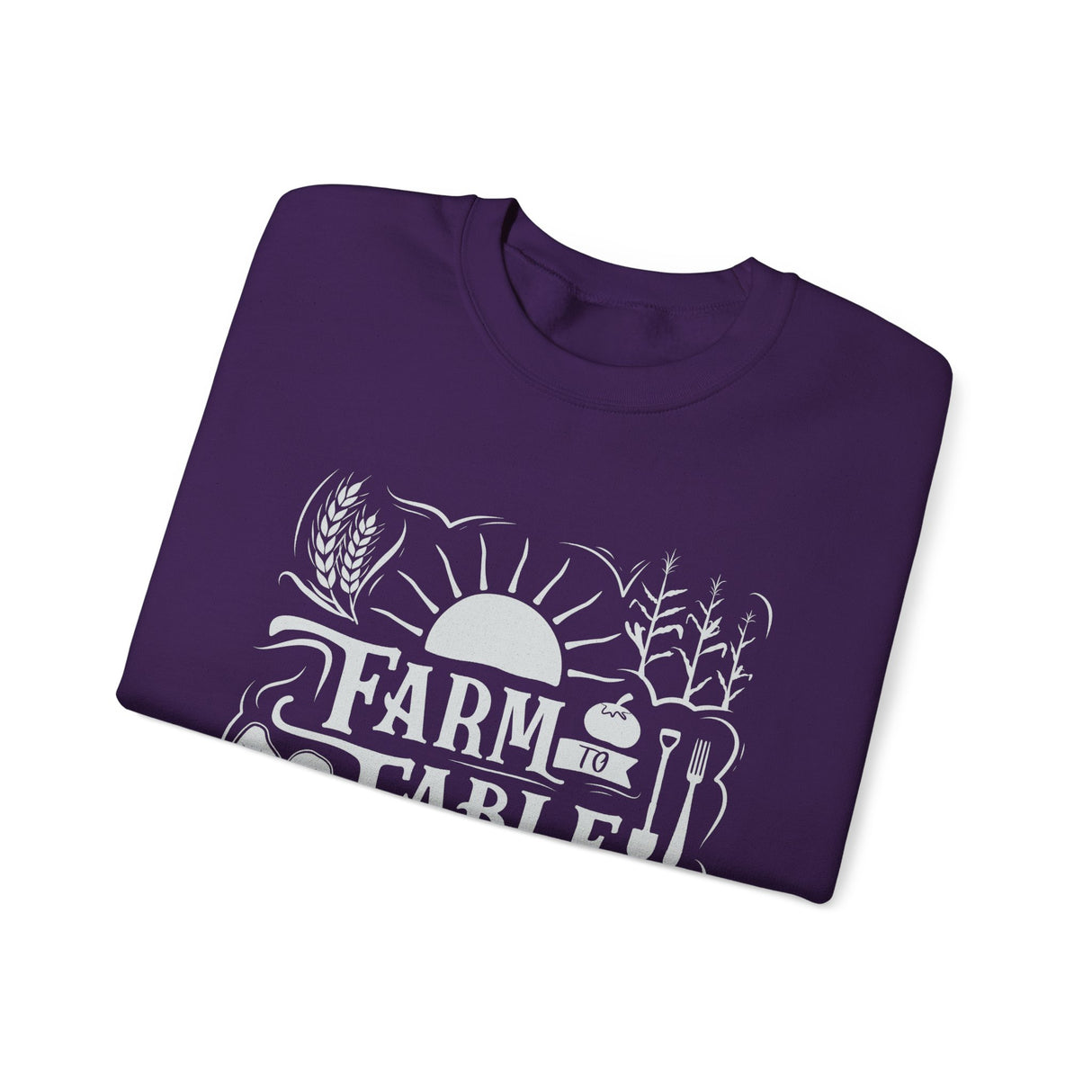 Farm to Table Crewneck Sweatshirt - Cozy Unisex Apparel for Food Lovers