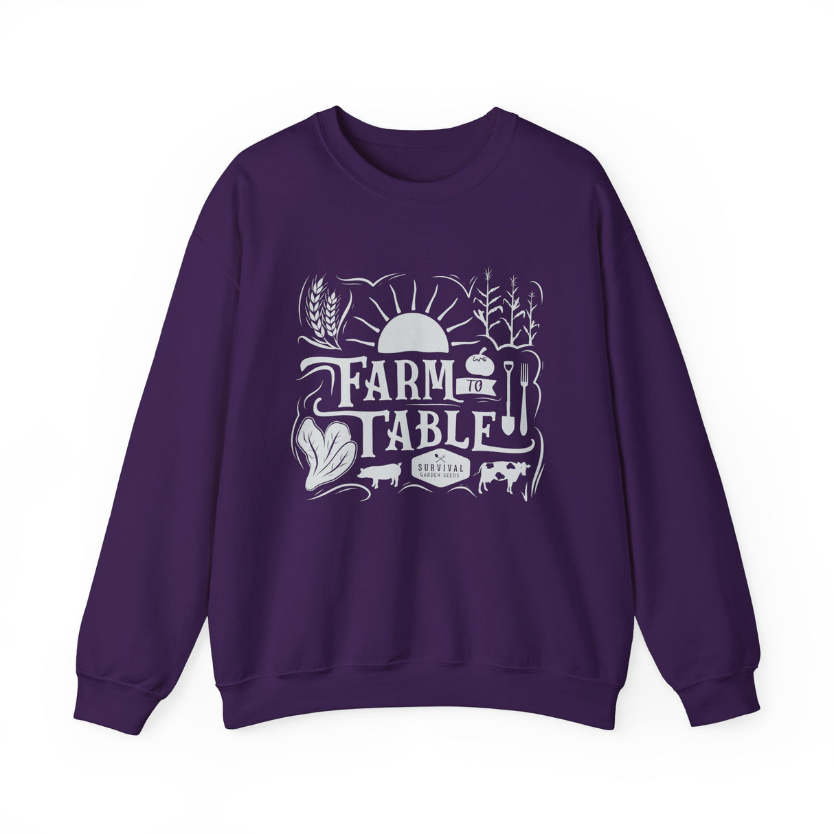 Farm to Table Crewneck Sweatshirt - Cozy Unisex Apparel for Food Lovers