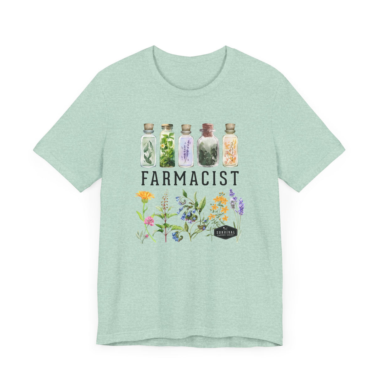 Farmacist Floral Short Sleeve Tee - Unisex Garden Lover Shirt