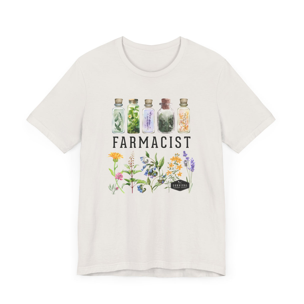 Farmacist Floral Short Sleeve Tee - Unisex Garden Lover Shirt
