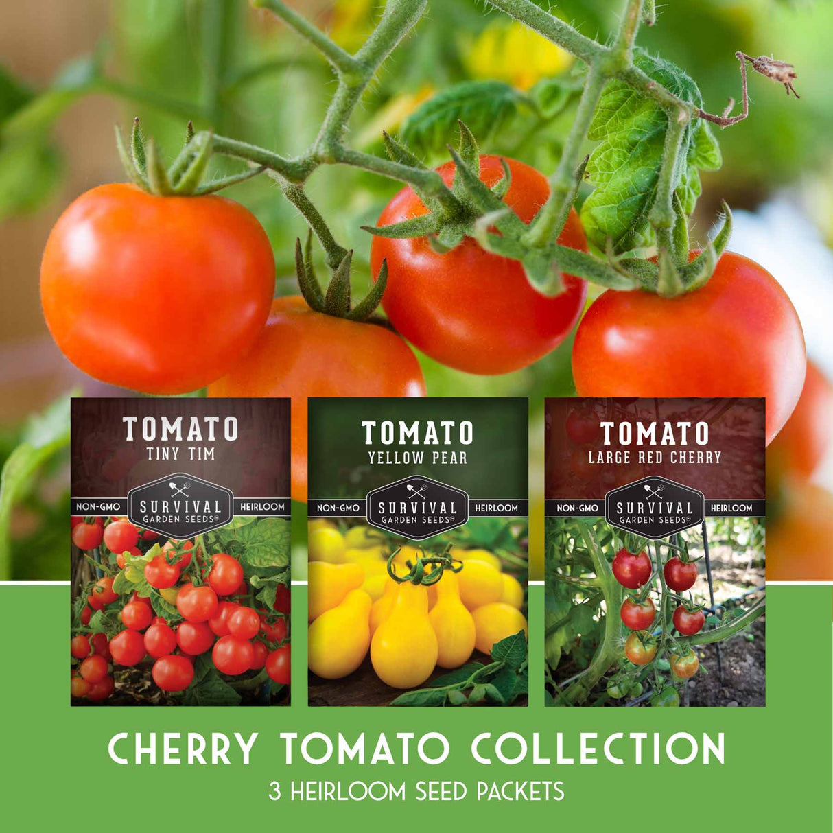 Cherry tomato collection - 3 heirloom seed packets