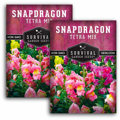 2 Packets of Tetra Mix Snapdragon seeds