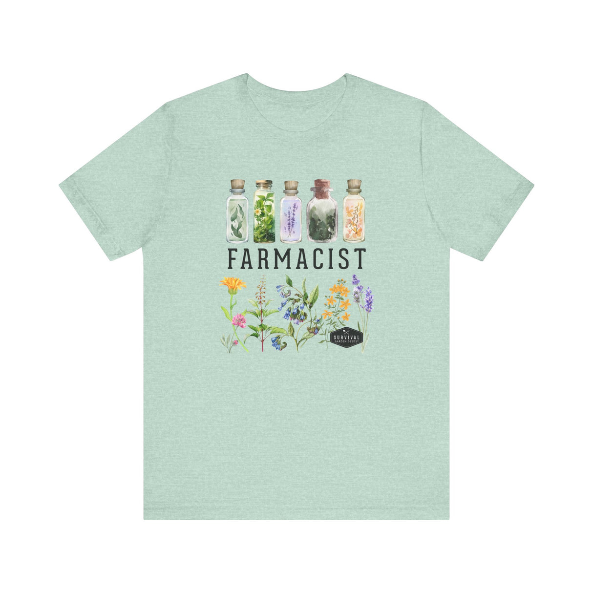 Farmacist Floral Short Sleeve Tee - Unisex Garden Lover Shirt