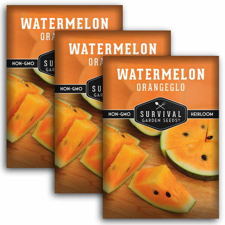 3 Packets of Orangeglo Watermelon Seeds