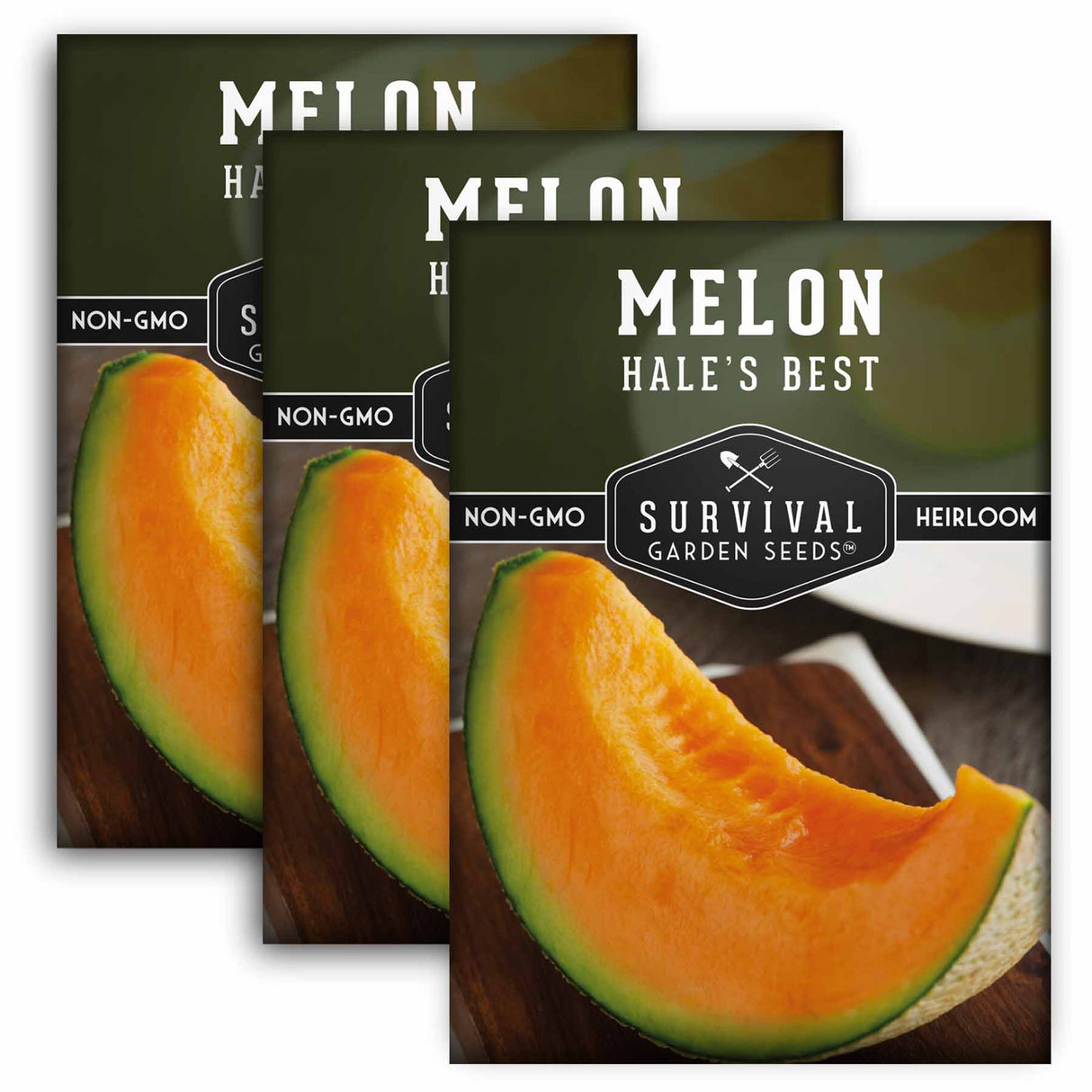 3 Packets of Hale's Best Melon Seeds