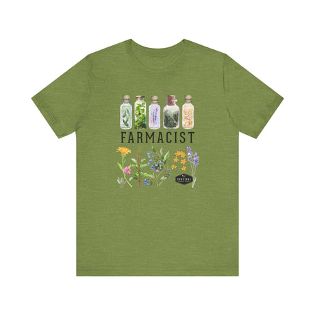 Farmacist Floral Short Sleeve Tee - Unisex Garden Lover Shirt