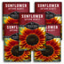 5 Packets of Autumn Beauty Sunflower seeds