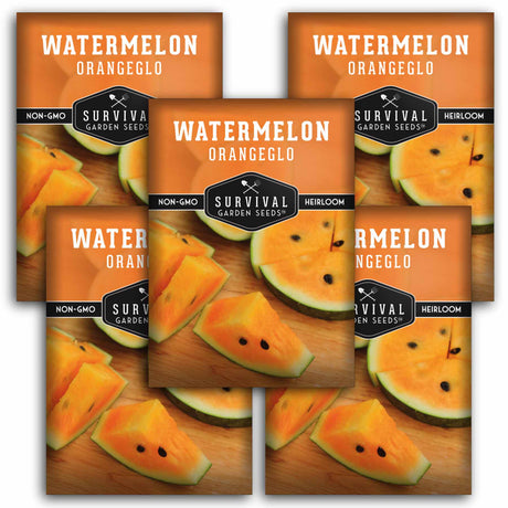 5 Packets of Orangeglo Watermelon Seeds