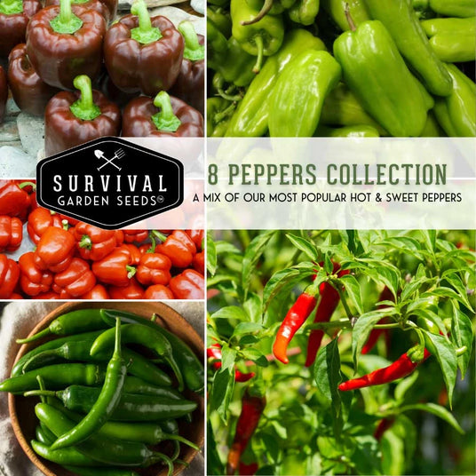 8 Pepper Seed Collection - a mix of our most popular hot and sweet peppers