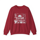 Farm to Table Crewneck Sweatshirt - Cozy Unisex Apparel for Food Lovers