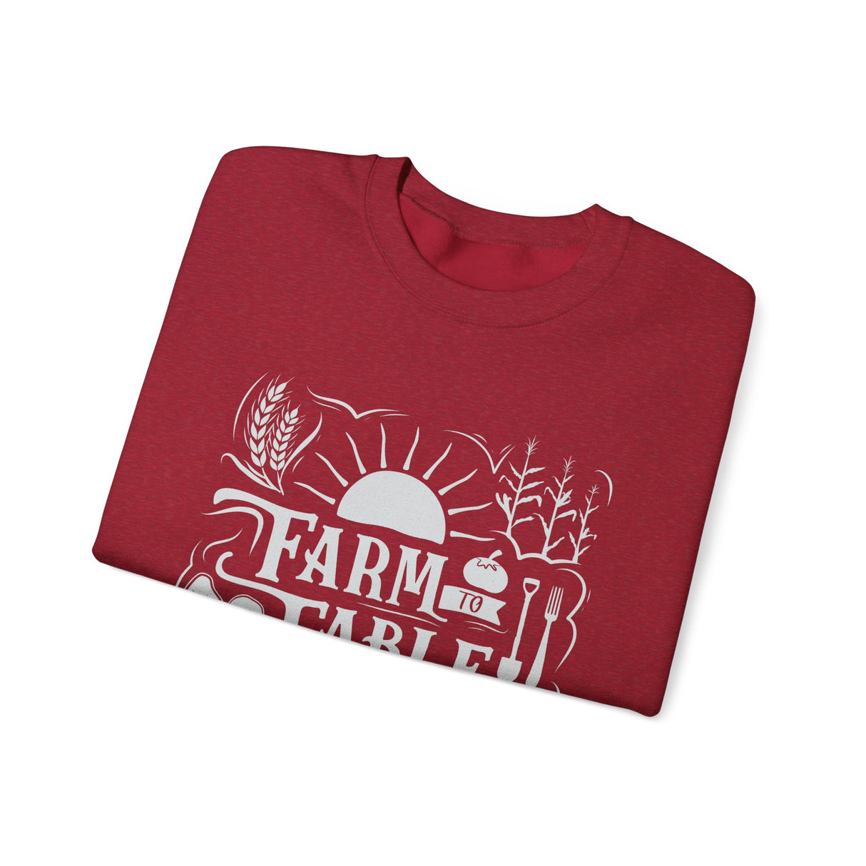 Farm to Table Crewneck Sweatshirt - Cozy Unisex Apparel for Food Lovers